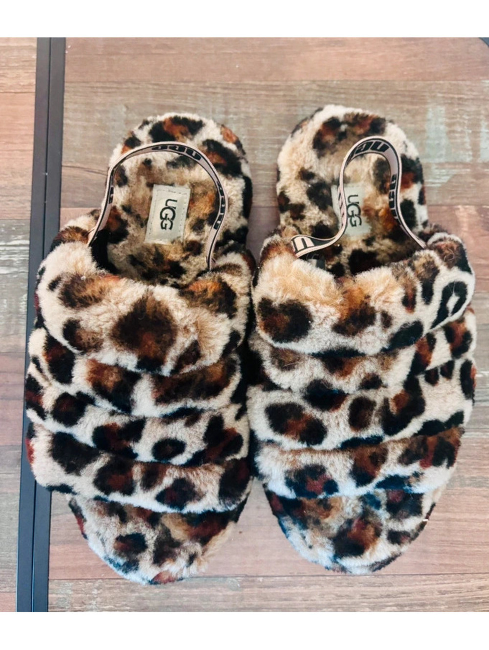 UGG Fluff Yeah leopard slippers